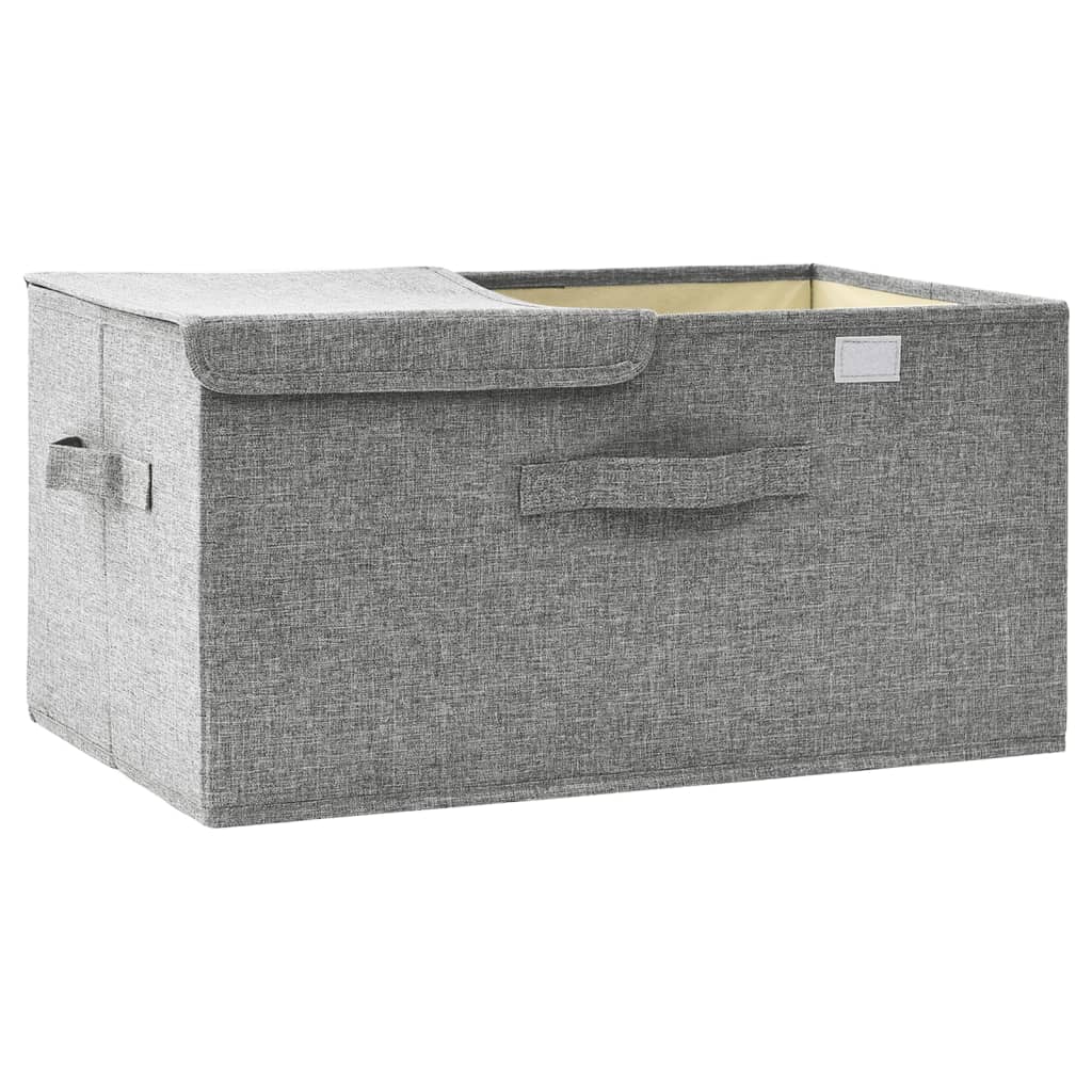 Cutie de depozitare, gri, 50x30x25 cm, material textil - Lando