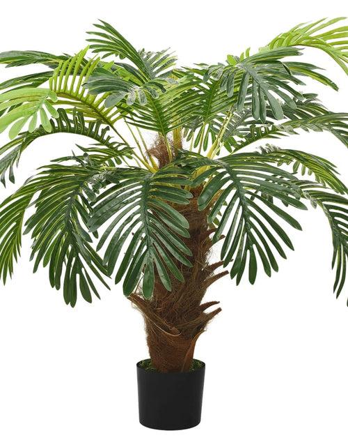 Încărcați imaginea în vizualizatorul Galerie, Plantă artificială palmier cycas cu ghiveci, verde, 90 cm Lando - Lando
