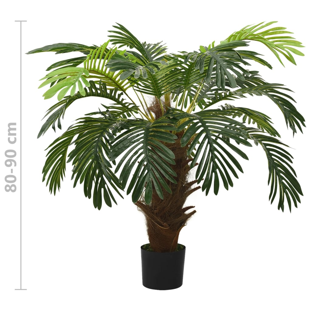 Plantă artificială palmier cycas cu ghiveci, verde, 90 cm Lando - Lando