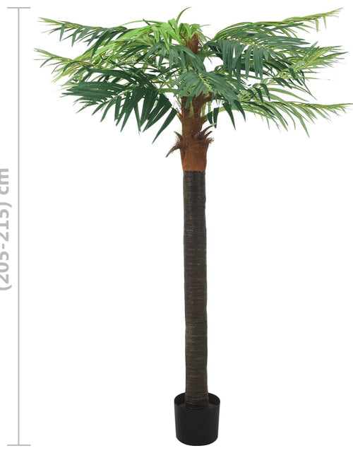 Încărcați imaginea în vizualizatorul Galerie, Plantă artificială palmier phoenix cu ghiveci, verde, 215 cm Lando - Lando
