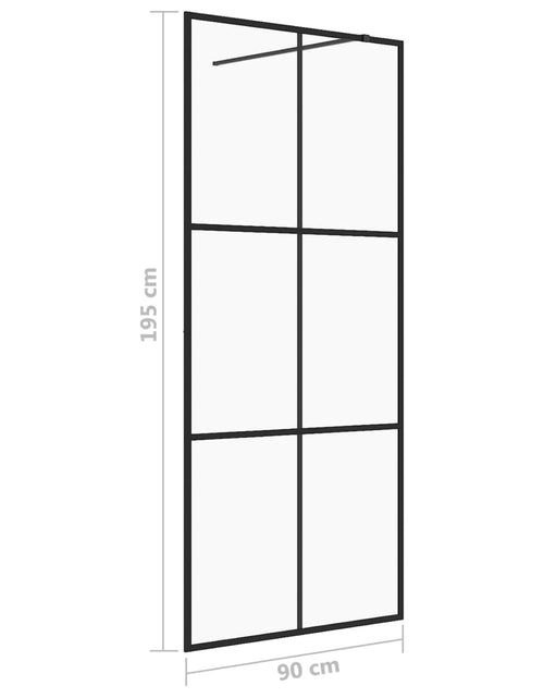 Încărcați imaginea în vizualizatorul Galerie, Paravan de duș walk-in negru 90x195 cm sticlă ESG transparentă Lando - Lando
