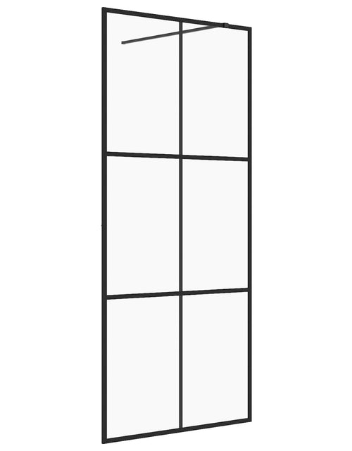 Загрузите изображение в средство просмотра галереи, Paravan duș walk-in, negru, 100x195 cm, sticlă ESG transparentă - Lando
