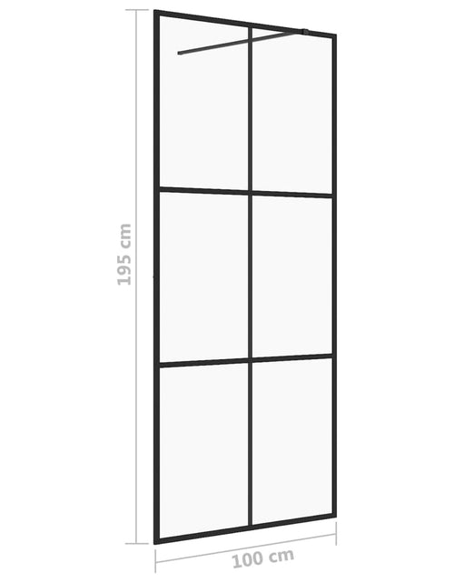 Загрузите изображение в средство просмотра галереи, Paravan duș walk-in, negru, 100x195 cm, sticlă ESG transparentă - Lando
