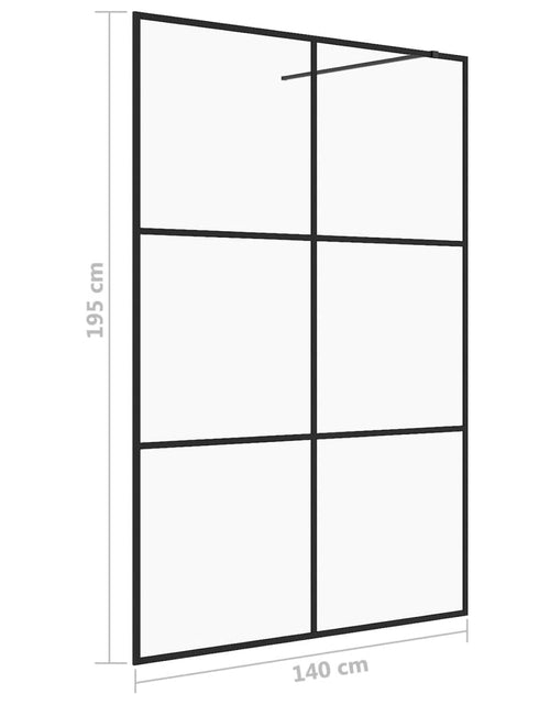 Încărcați imaginea în vizualizatorul Galerie, Paravan de duș walk-in negru 140x195 cm sticlă ESG transparentă Lando - Lando
