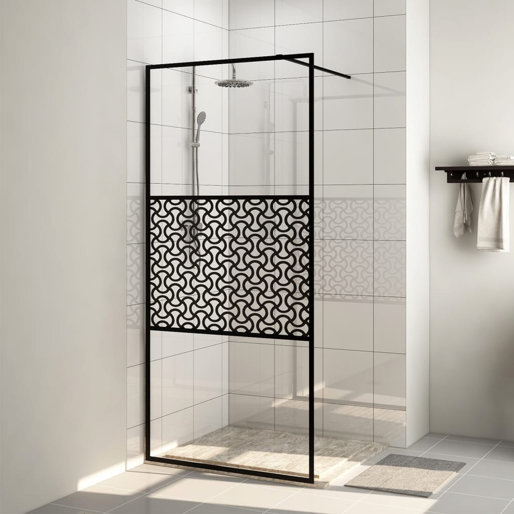 Paravan de duș walk-in negru 80x195 cm sticlă ESG transparentă Lando - Lando