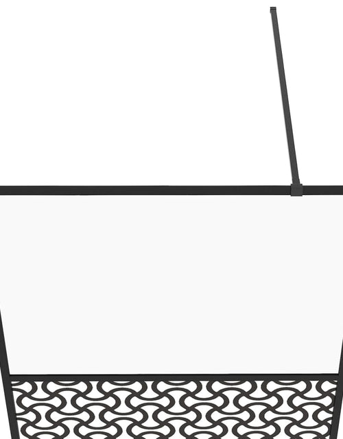 Загрузите изображение в средство просмотра галереи, Paravan duș walk-in, negru, 100x195 cm, sticlă ESG transparentă Lando - Lando
