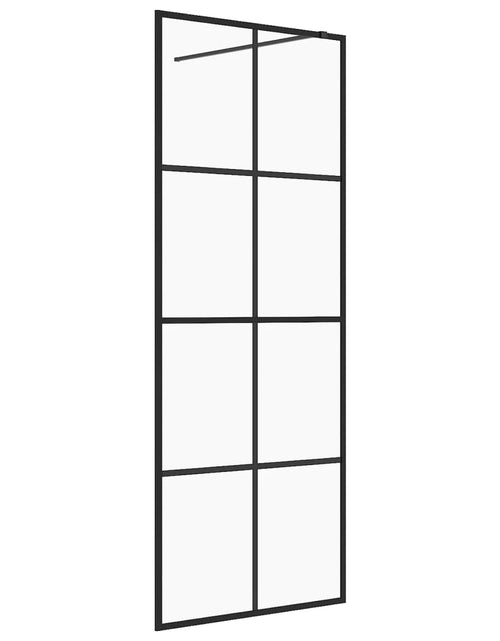Загрузите изображение в средство просмотра галереи, Paravan de duș walk-in negru 80x195 cm sticlă ESG transparentă - Lando
