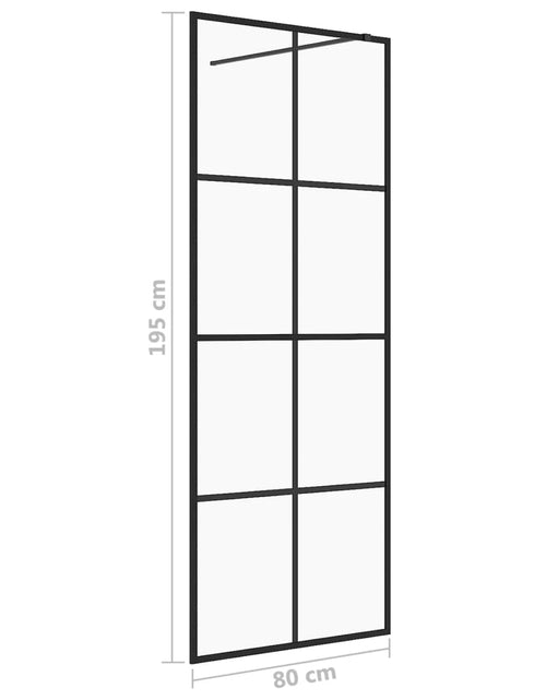 Загрузите изображение в средство просмотра галереи, Paravan de duș walk-in negru 80x195 cm sticlă ESG transparentă - Lando
