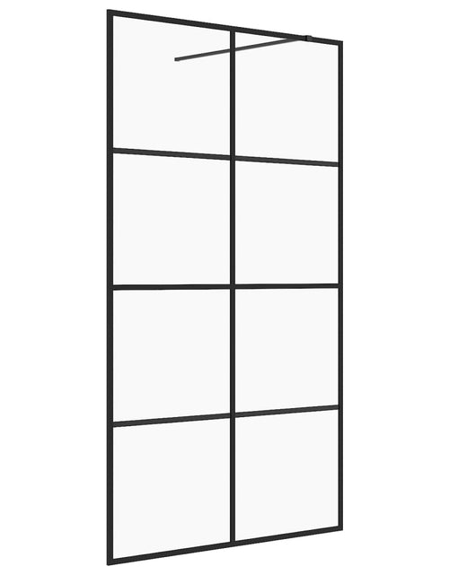 Încărcați imaginea în vizualizatorul Galerie, Paravan de duș walk-in negru 115x195 cm sticlă ESG transparentă - Lando

