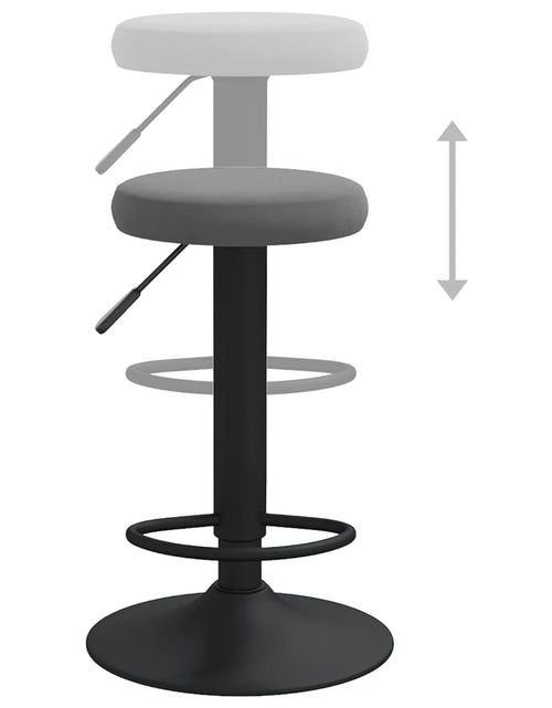 Загрузите изображение в средство просмотра галереи, Scaune de bar, 2 buc., gri închis, catifea - Lando
