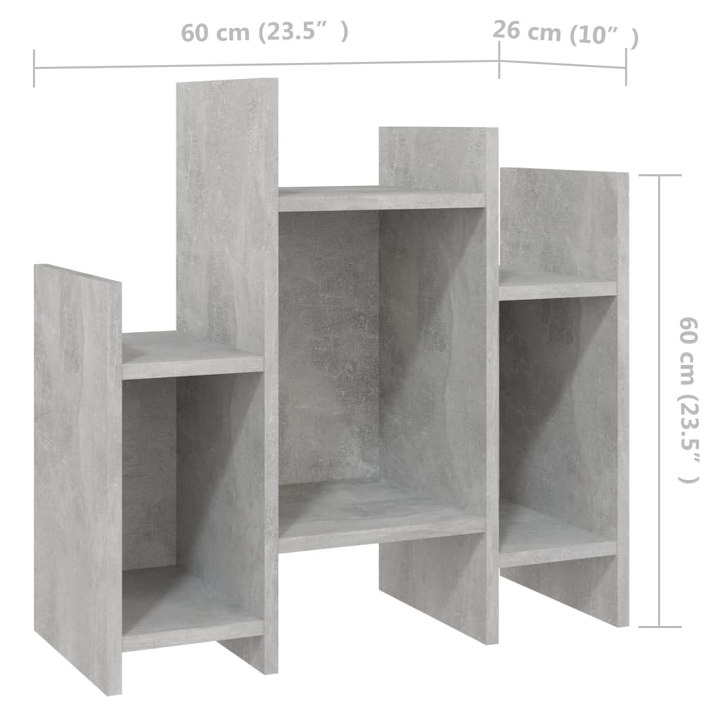 Dulap lateral, gri beton, 60x26x60 cm, PAL Lando - Lando