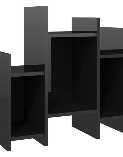 Încărcați imaginea în vizualizatorul Galerie, Dulap noptieră, negru extralucios, 60x26x60 cm, PAL Lando - Lando
