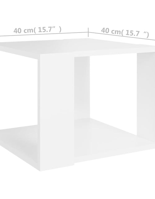 Încărcați imaginea în vizualizatorul Galerie, Masă de cafea, alb, 40x40x30 cm, lemn compozit Lando - Lando
