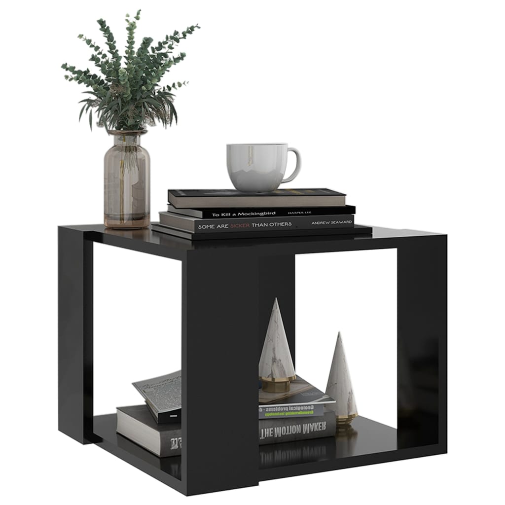 Masă de cafea, negru, 40x40x30 cm, lemn compozit - Lando