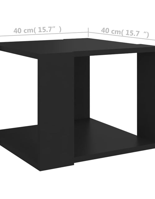 Încărcați imaginea în vizualizatorul Galerie, Masă de cafea, negru, 40x40x30 cm, lemn compozit - Lando
