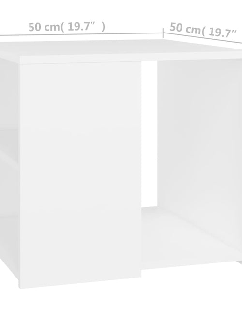 Загрузите изображение в средство просмотра галереи, Masă laterală, alb, 50x50x45 cm, PAL Lando - Lando
