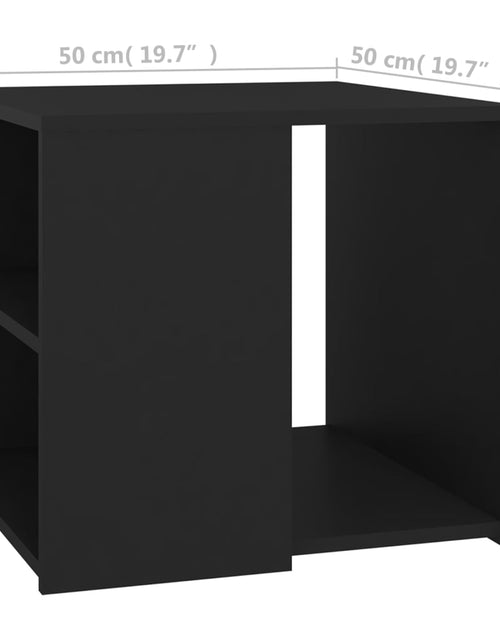 Загрузите изображение в средство просмотра галереи, Masă laterală, negru, 50x50x45 cm, PAL Lando - Lando
