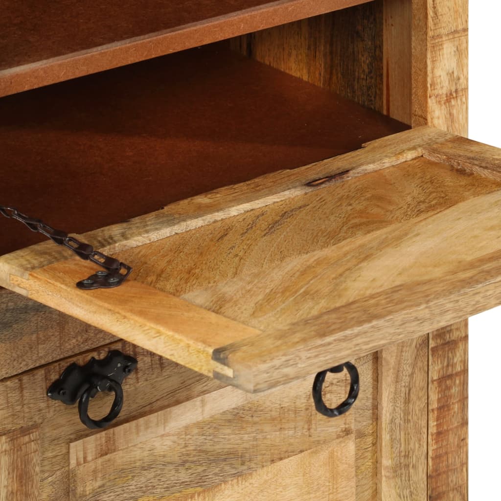 Dulap încălțăminte 4 niveluri cu sertar, lemn mango nefinisat Lando - Lando
