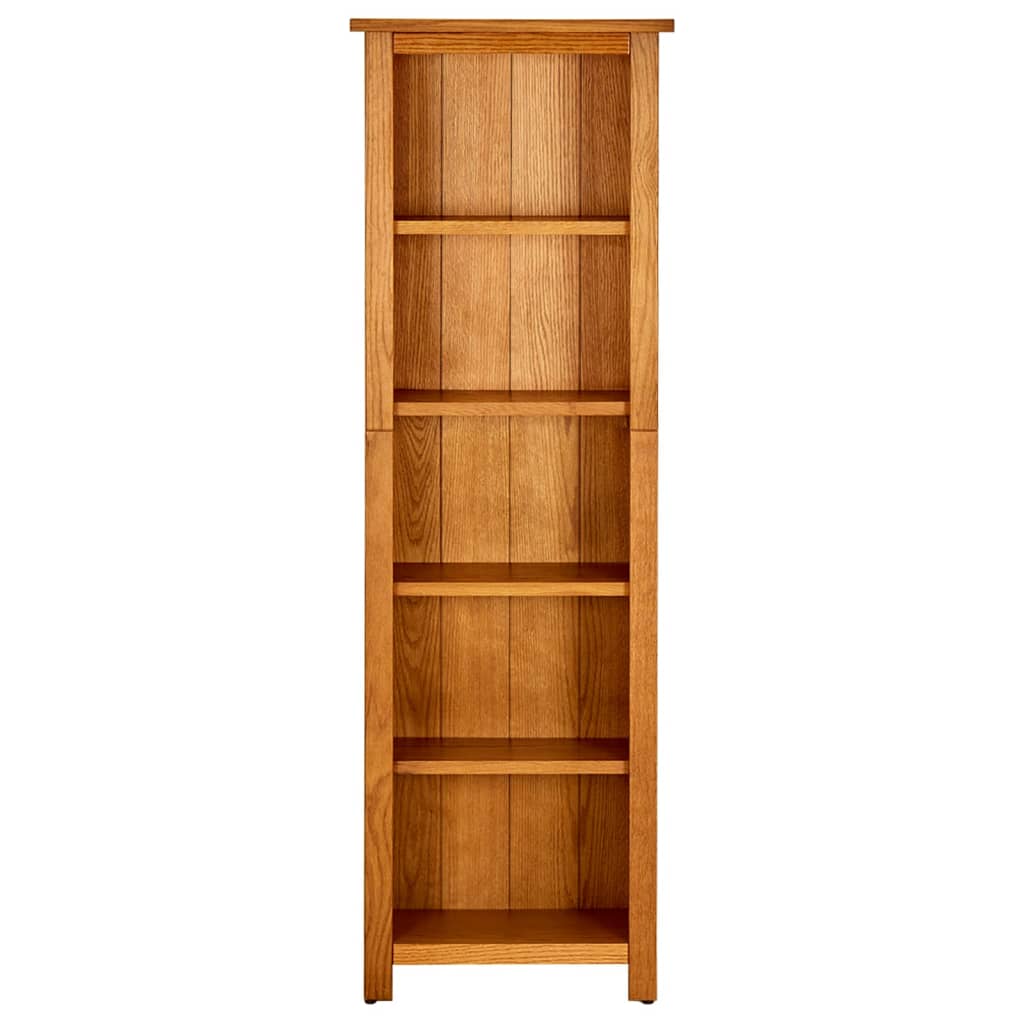 Bibliotecă cu 5 rafturi, 45x22x140 cm, lemn masiv de stejar Lando - Lando