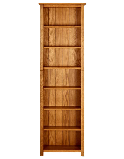 Încărcați imaginea în vizualizatorul Galerie, Bibliotecă cu 7 rafturi, 60x22x200 cm, lemn masiv de stejar - Lando
