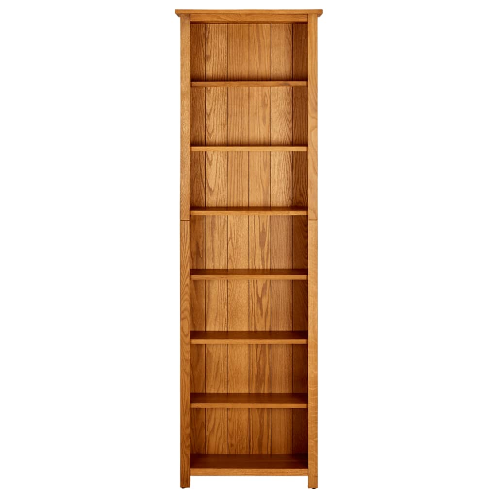 Bibliotecă cu 7 rafturi, 60x22x200 cm, lemn masiv de stejar - Lando