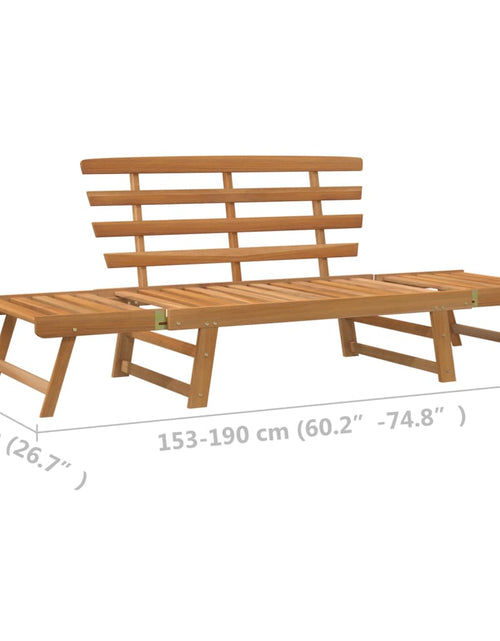Загрузите изображение в средство просмотра галереи, Bancă de grădină 2-în-1, 190 cm, lemn masiv de acacia - Lando
