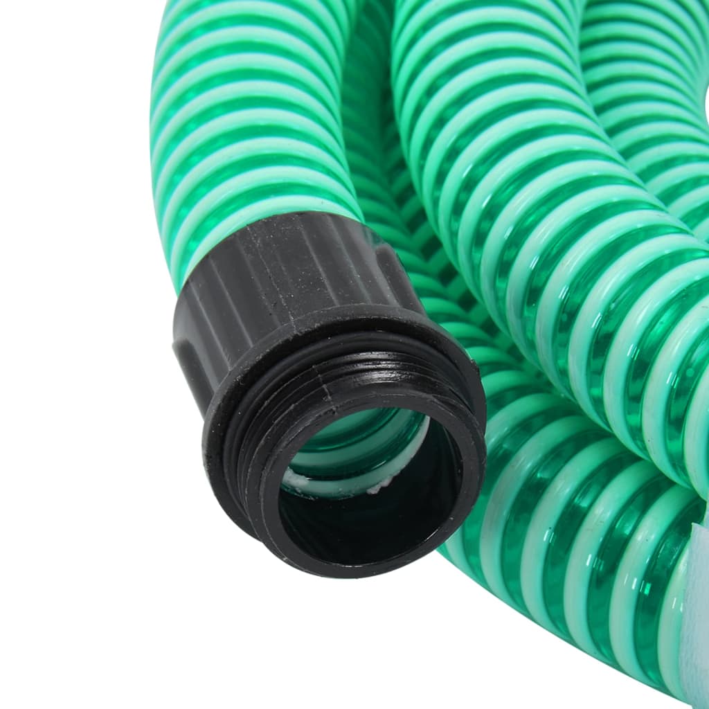 Furtun de aspirație cu racorduri din alamă, verde 1,1" 10 m PVC - Lando