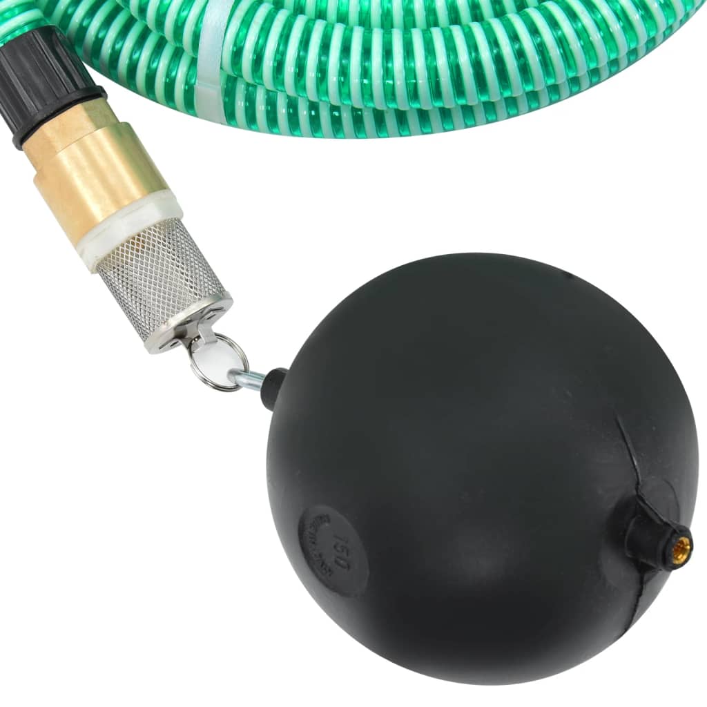 Furtun de aspirație cu racorduri din alamă, verde 1,1" 15 m PVC - Lando