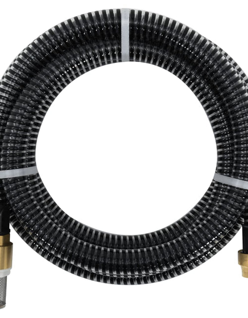 Încărcați imaginea în vizualizatorul Galerie, Furtun de aspirație cu racorduri din alamă, negru 1,1&quot; 10 m PVC - Lando
