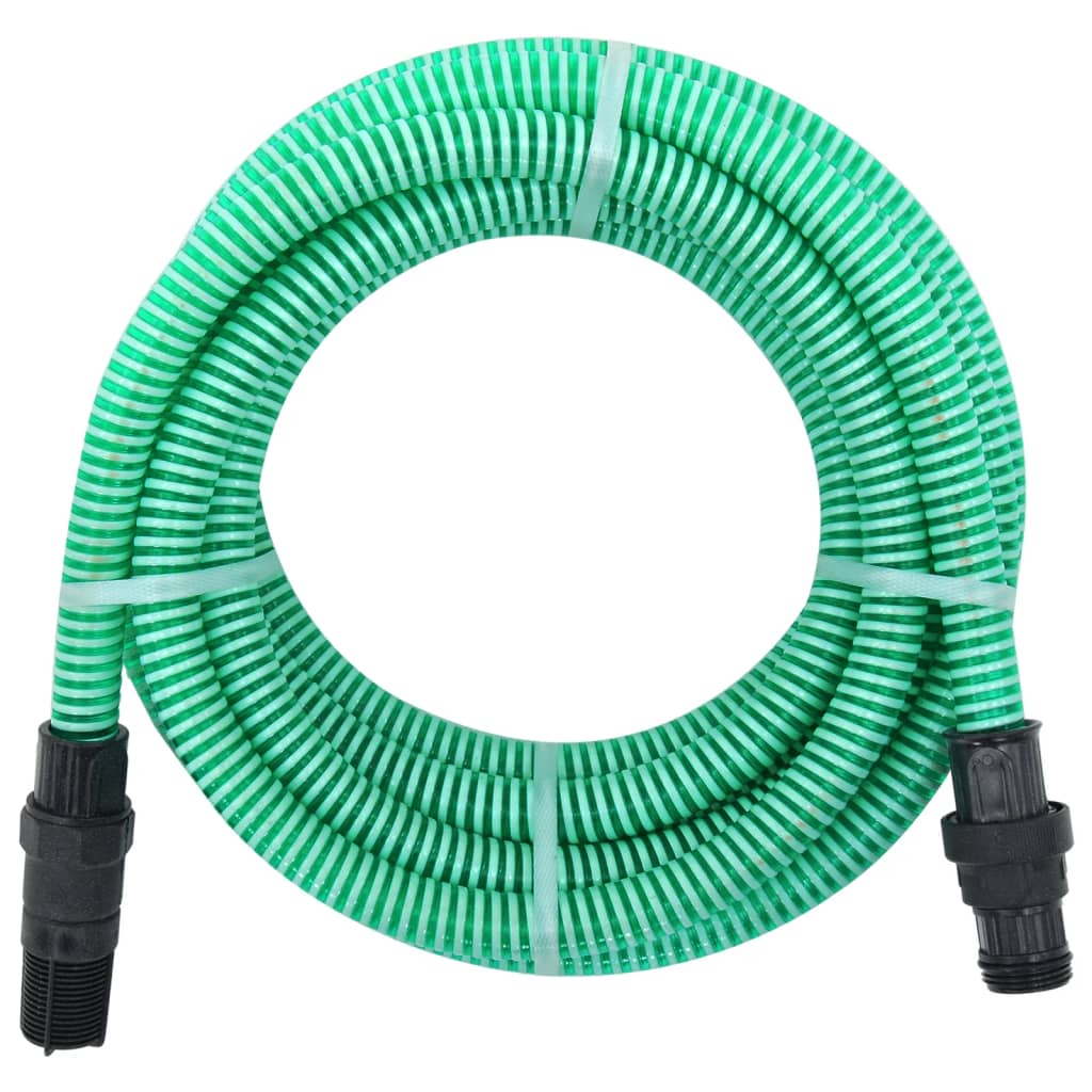 Furtun de aspirație cu racorduri din PVC, verde 1,1" 4 m, PVC - Lando