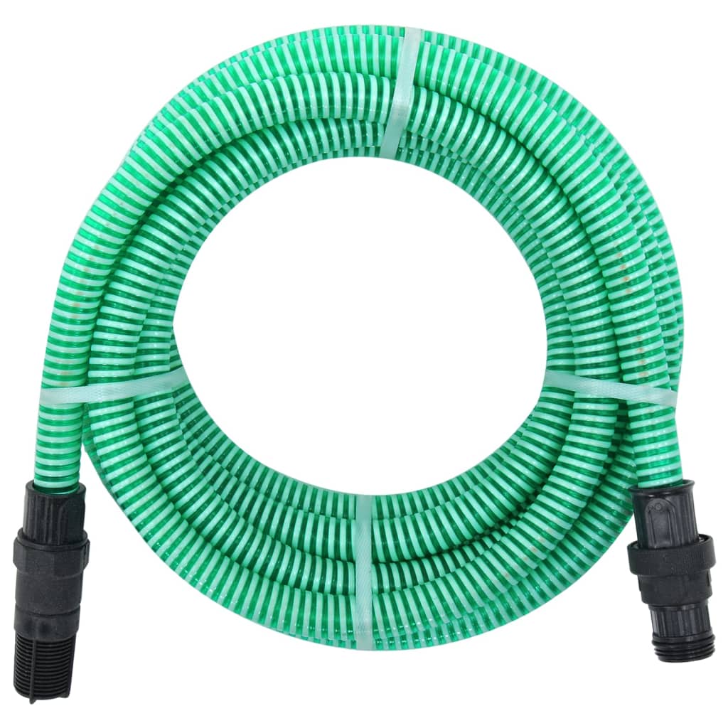 Furtun de aspirație cu racorduri din PVC, verde 1" 7 m, PVC - Lando