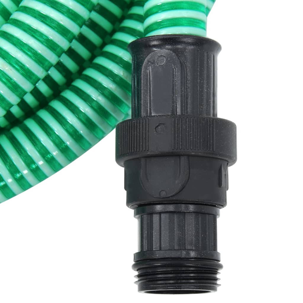 Furtun de aspirație cu racorduri din PVC, verde 1" 7 m, PVC - Lando