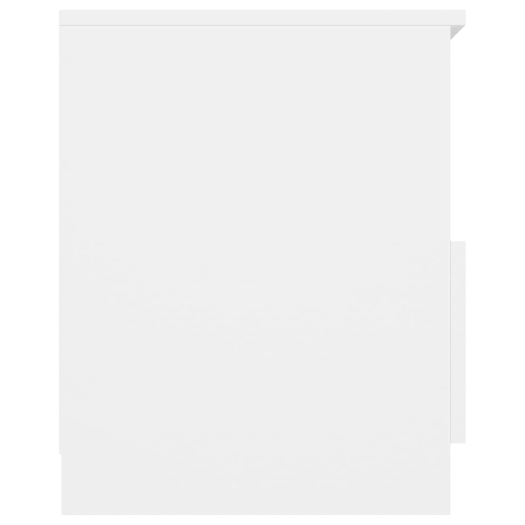 Noptiere, 2 buc., alb, 40x40x50 cm, PAL - Lando