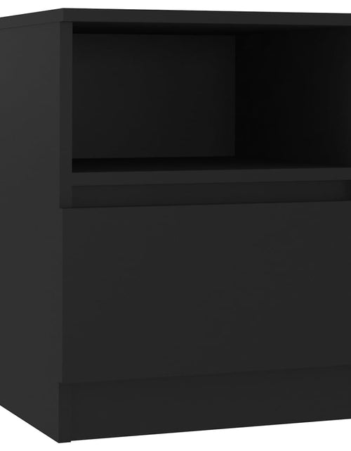 Încărcați imaginea în vizualizatorul Galerie, Noptiere, 2 buc., negru, 40x40x50 cm, PAL - Lando
