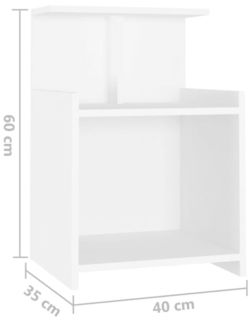 Încărcați imaginea în vizualizatorul Galerie, Noptieră, alb, 40x35x60 cm, PAL - Lando
