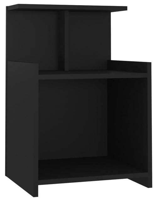 Încărcați imaginea în vizualizatorul Galerie, Noptiere, 2 buc., negru, 40x35x60 cm, lemn compozit - Lando
