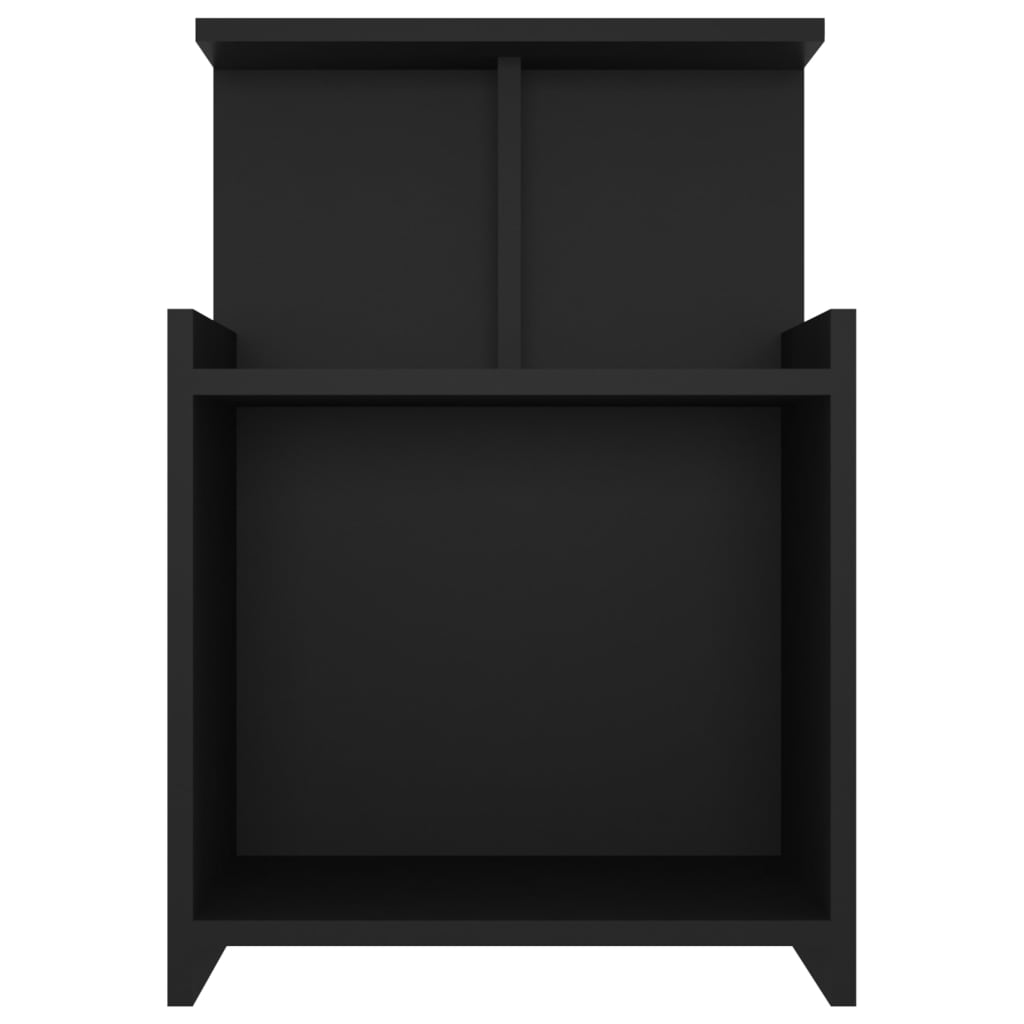 Noptiere, 2 buc., negru, 40x35x60 cm, lemn compozit - Lando