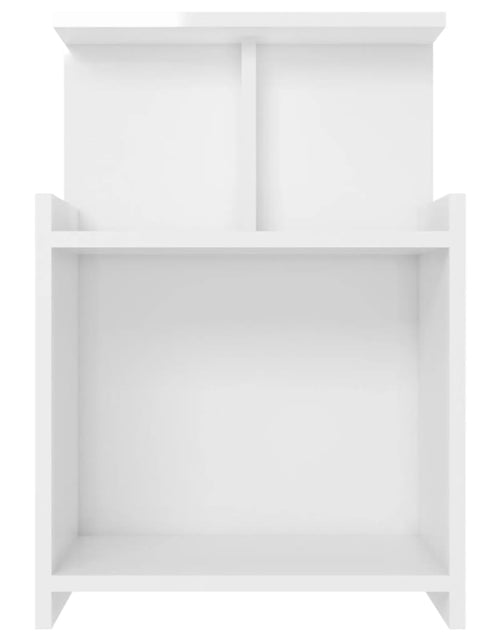 Încărcați imaginea în vizualizatorul Galerie, Noptieră, alb extralucios, 40x35x60 cm, PAL - Lando
