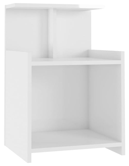 Încărcați imaginea în vizualizatorul Galerie, Noptiere, 2 buc., alb extralucios, 40x35x60 cm, PAL - Lando
