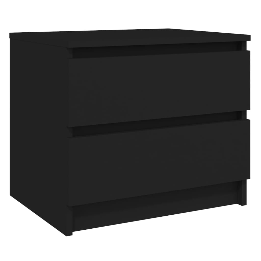 Noptiere, 2 buc., negru, 50x39x43,5 cm, PAL - Lando
