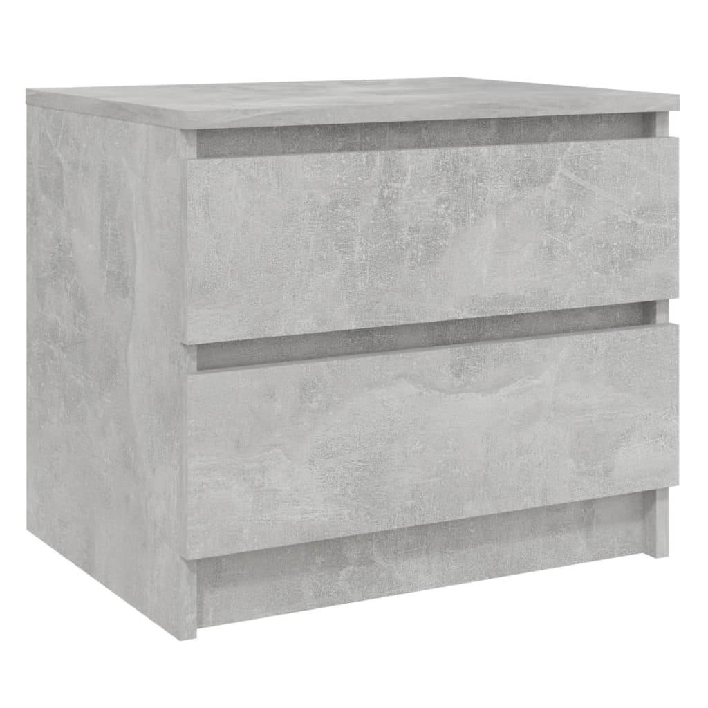 Noptiere, 2 buc., gri beton, 50x39x43,5 cm, PAL - Lando