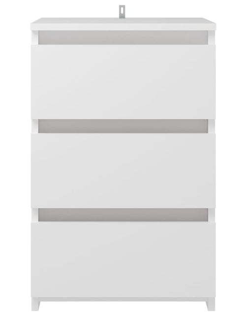 Încărcați imaginea în vizualizatorul Galerie, Noptieră, alb, 40x35x62,5 cm, lemn compozit - Lando
