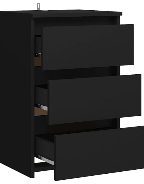 Загрузите изображение в средство просмотра галереи, Noptieră, negru, 40x35x62,5 cm, lemn compozit - Lando
