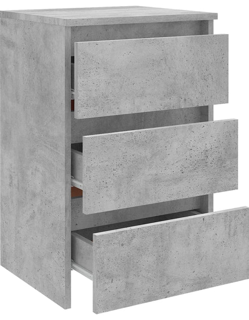 Încărcați imaginea în vizualizatorul Galerie, Noptieră, gri beton, 40x35x62,5 cm, lemn compozit - Lando
