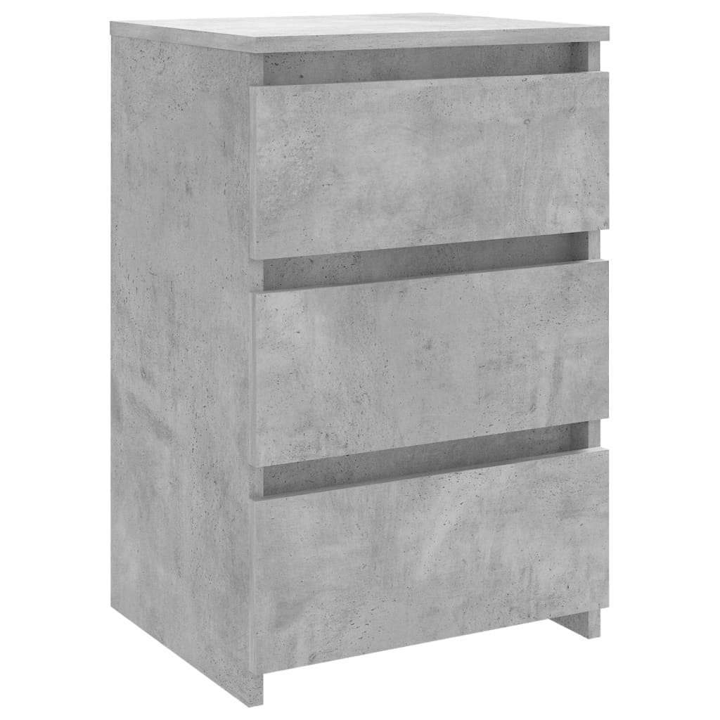 Noptiere, 2 buc., gri beton, 40x35x62,5 cm, lemn compozit - Lando