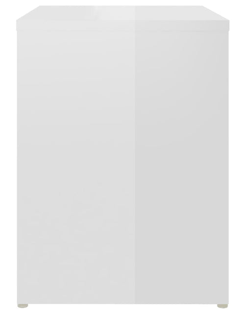 Загрузите изображение в средство просмотра галереи, Noptiere, 2 buc., alb extralucios, 40x30x40 cm, lemn prelucrat - Lando
