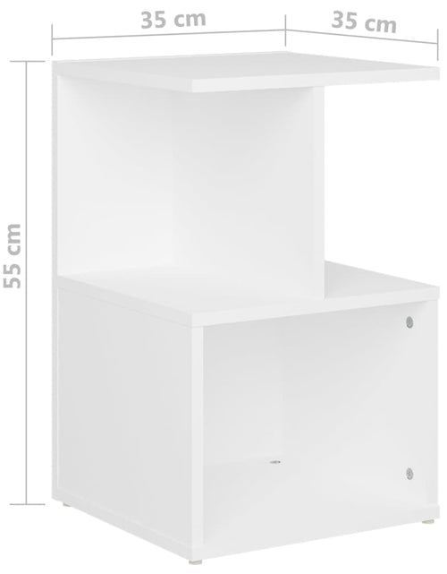Încărcați imaginea în vizualizatorul Galerie, Noptieră, alb, 35x35x55 cm ,PAL - Lando
