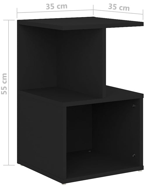 Încărcați imaginea în vizualizatorul Galerie, Noptieră, negru, 35x35x55 cm , PAL - Lando
