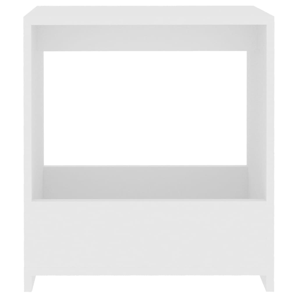 Masă laterală, alb, 50x26x50 cm, PAL - Lando