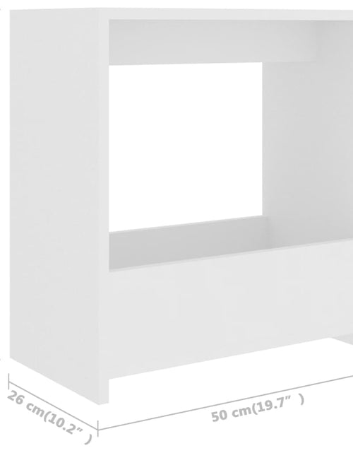 Загрузите изображение в средство просмотра галереи, Masă laterală, alb, 50x26x50 cm, PAL - Lando
